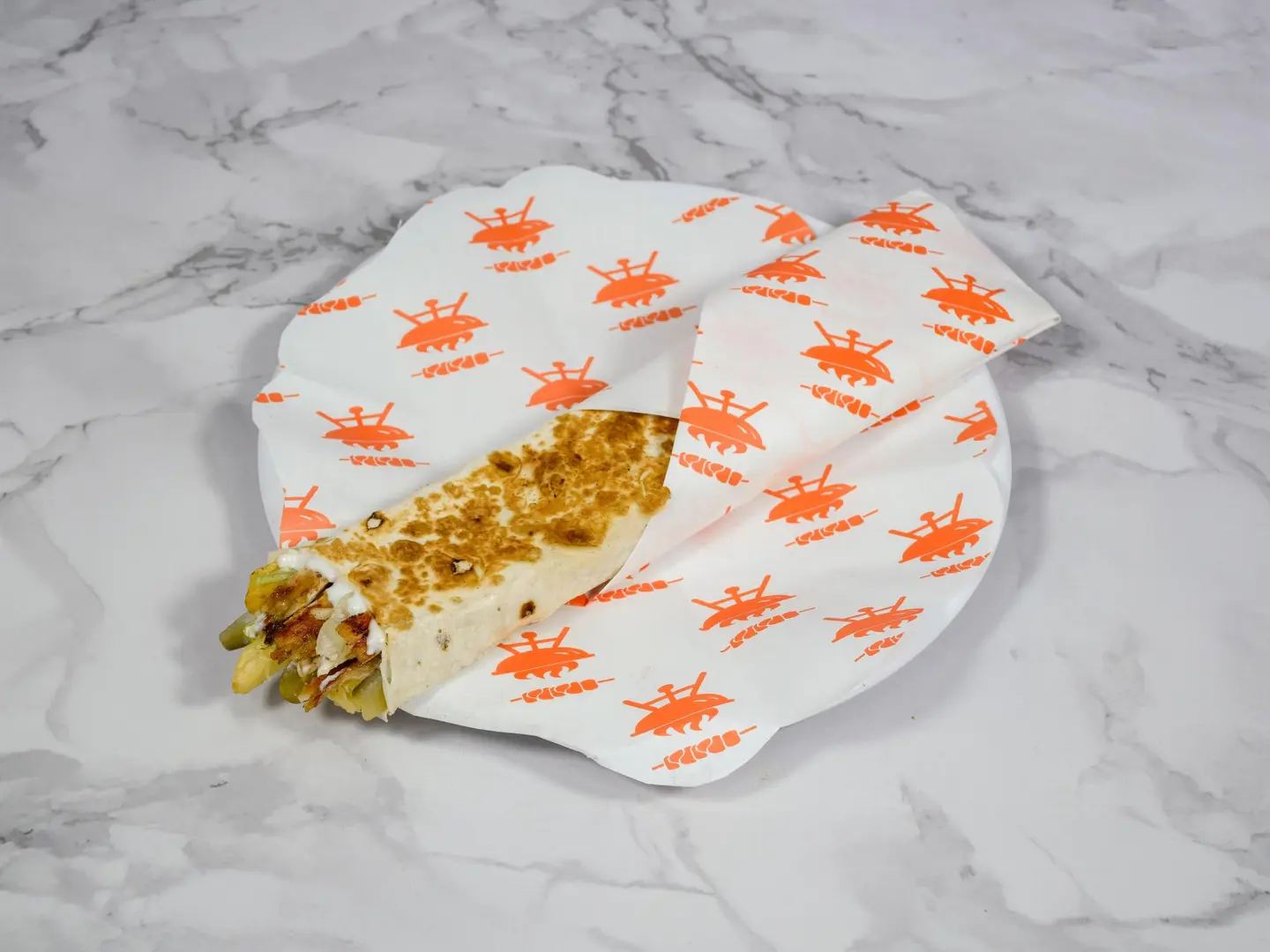 شاورما خبز صاج كبير