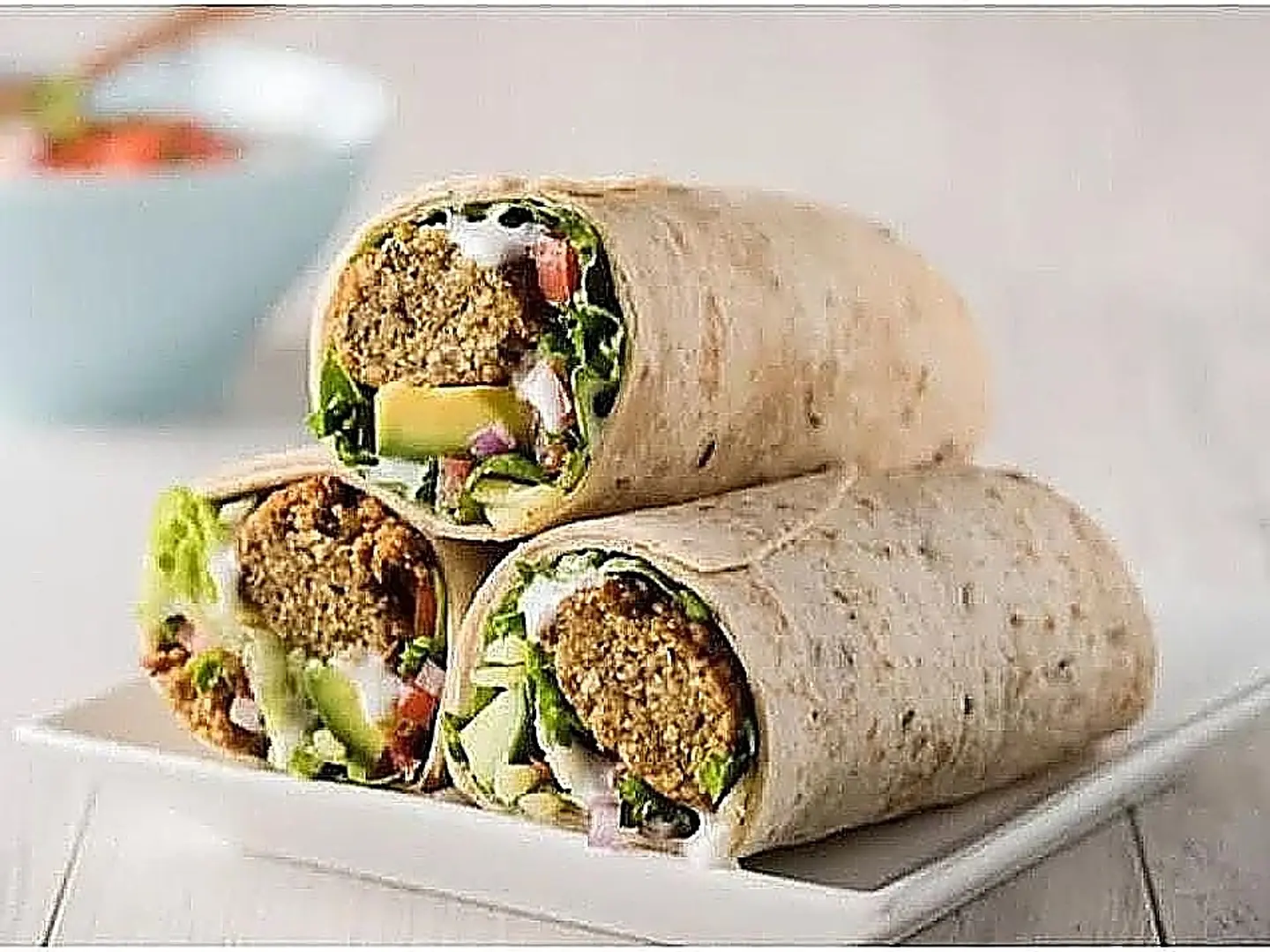Falafel With Hummus, Egg, And Cheese