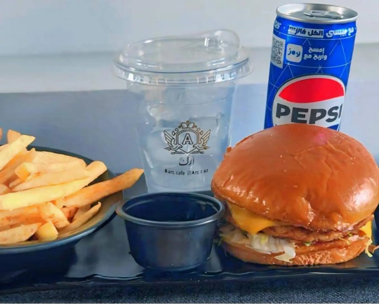 Chicken Burger Meal With Pepsi And Fries