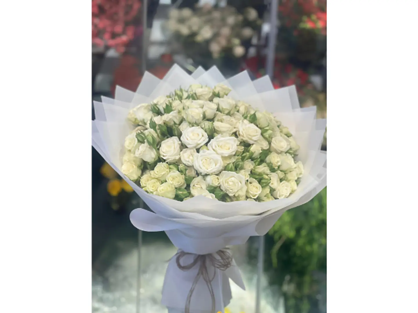 باقه بيبي روز ابيض وجوري ابيض