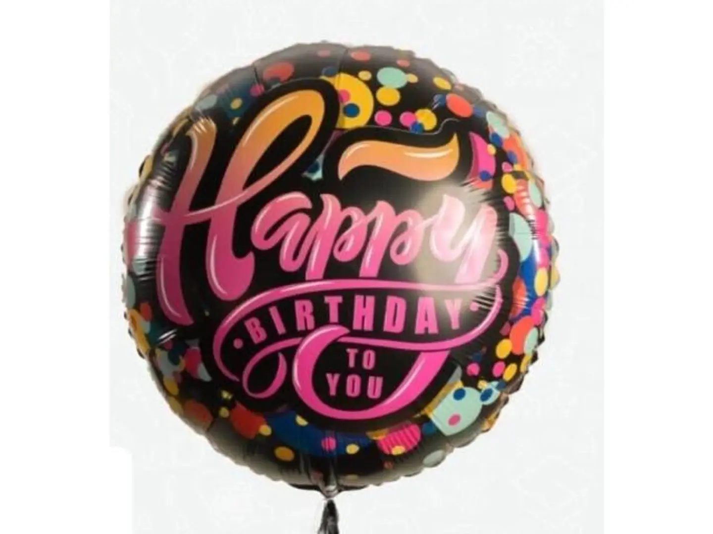 Black Birthday Balloon