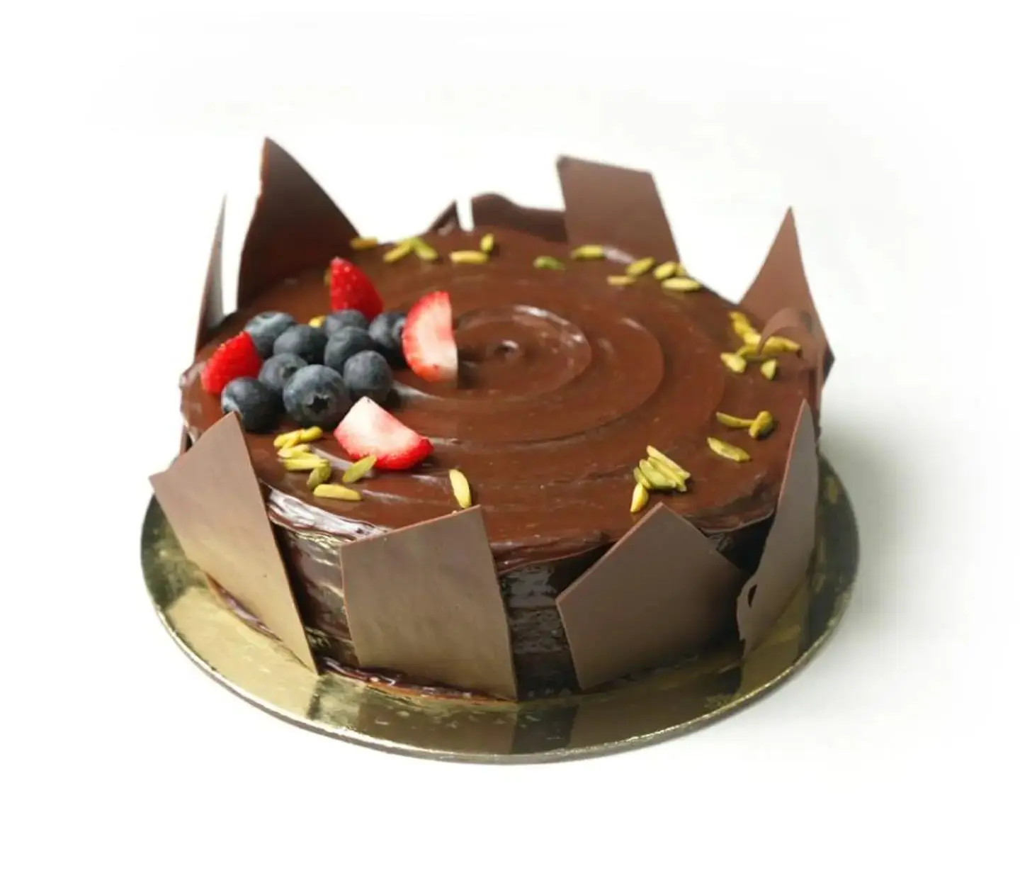 Half Fruit Half Dark Chocolate Cake