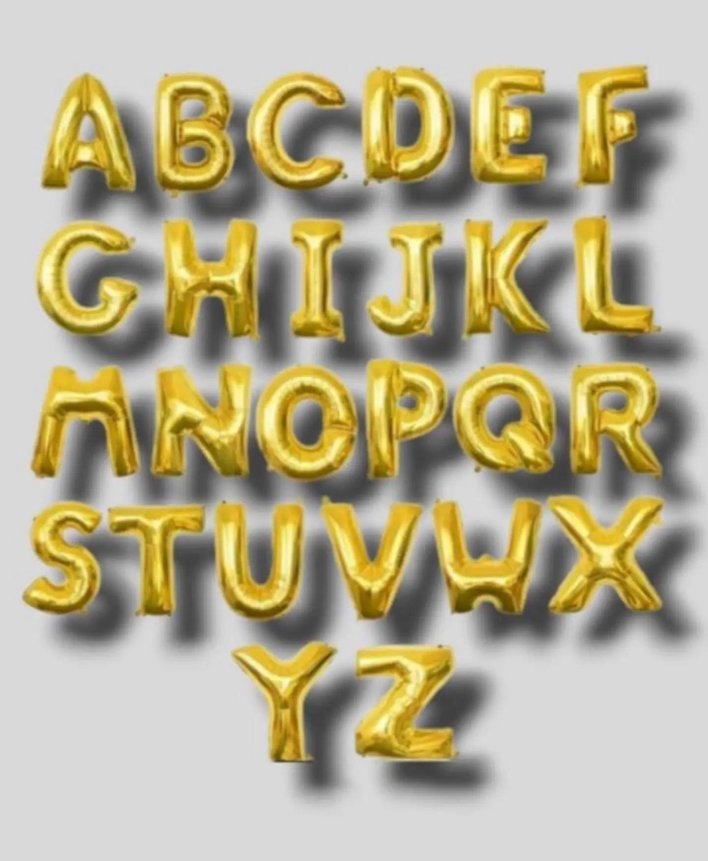 Gold Helium Letter Balloon