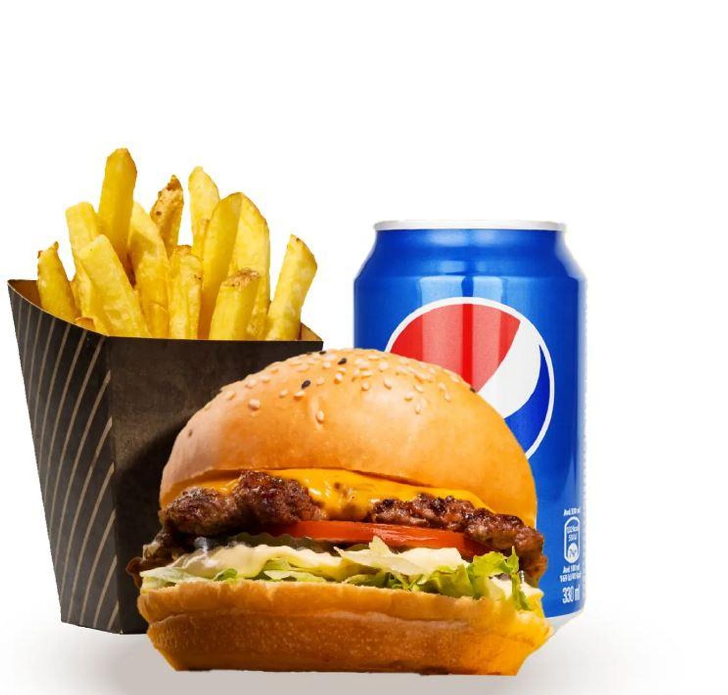 Beef Burger Meal With Cheese