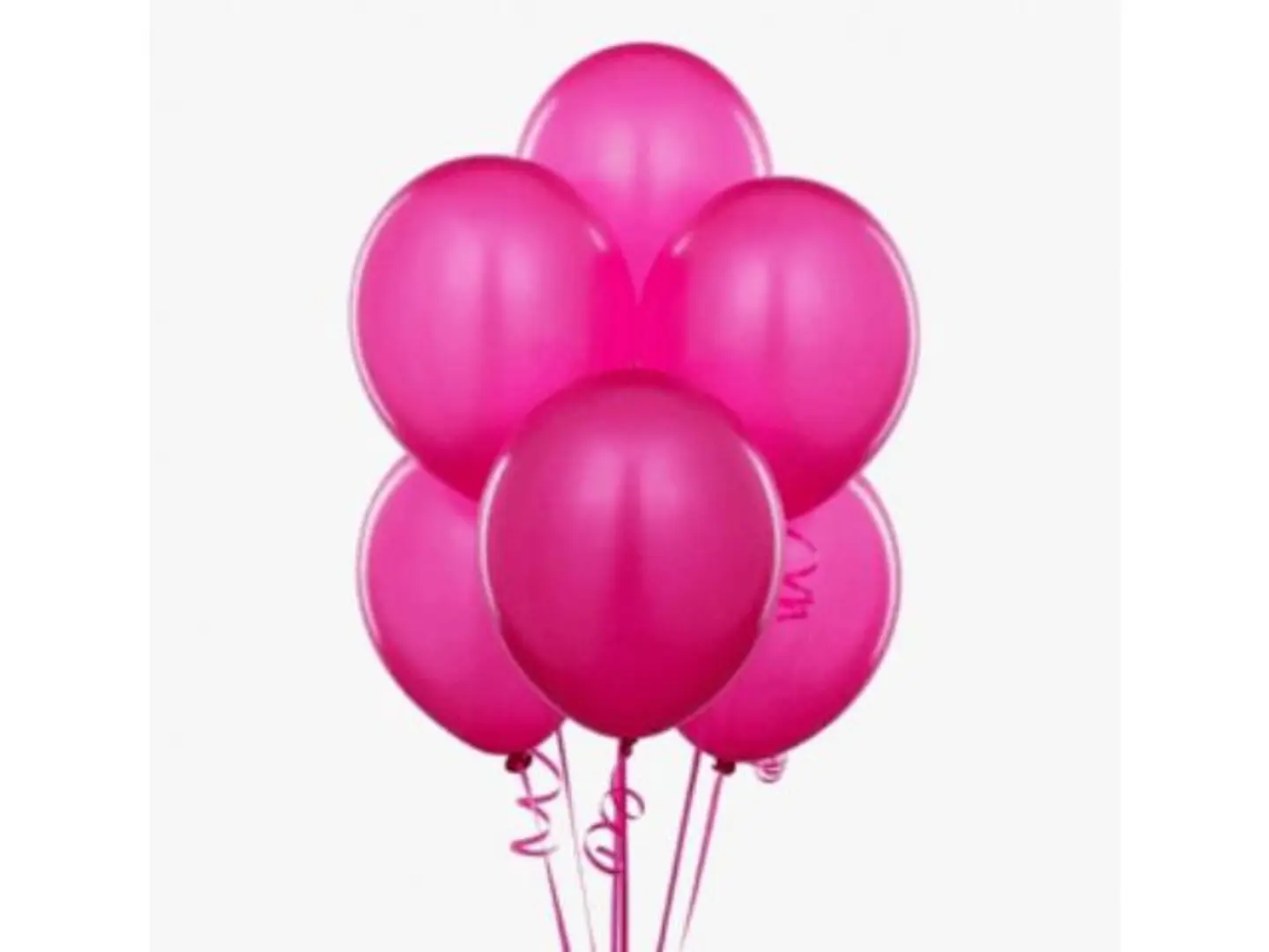 Six Pink Helium Balloons