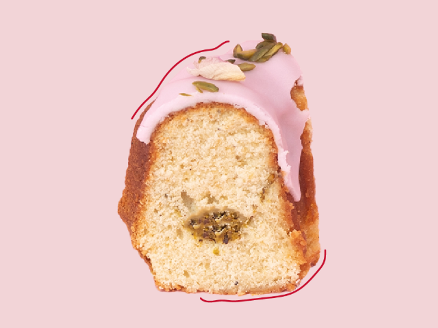 Lemon Lavender Cake - Slice