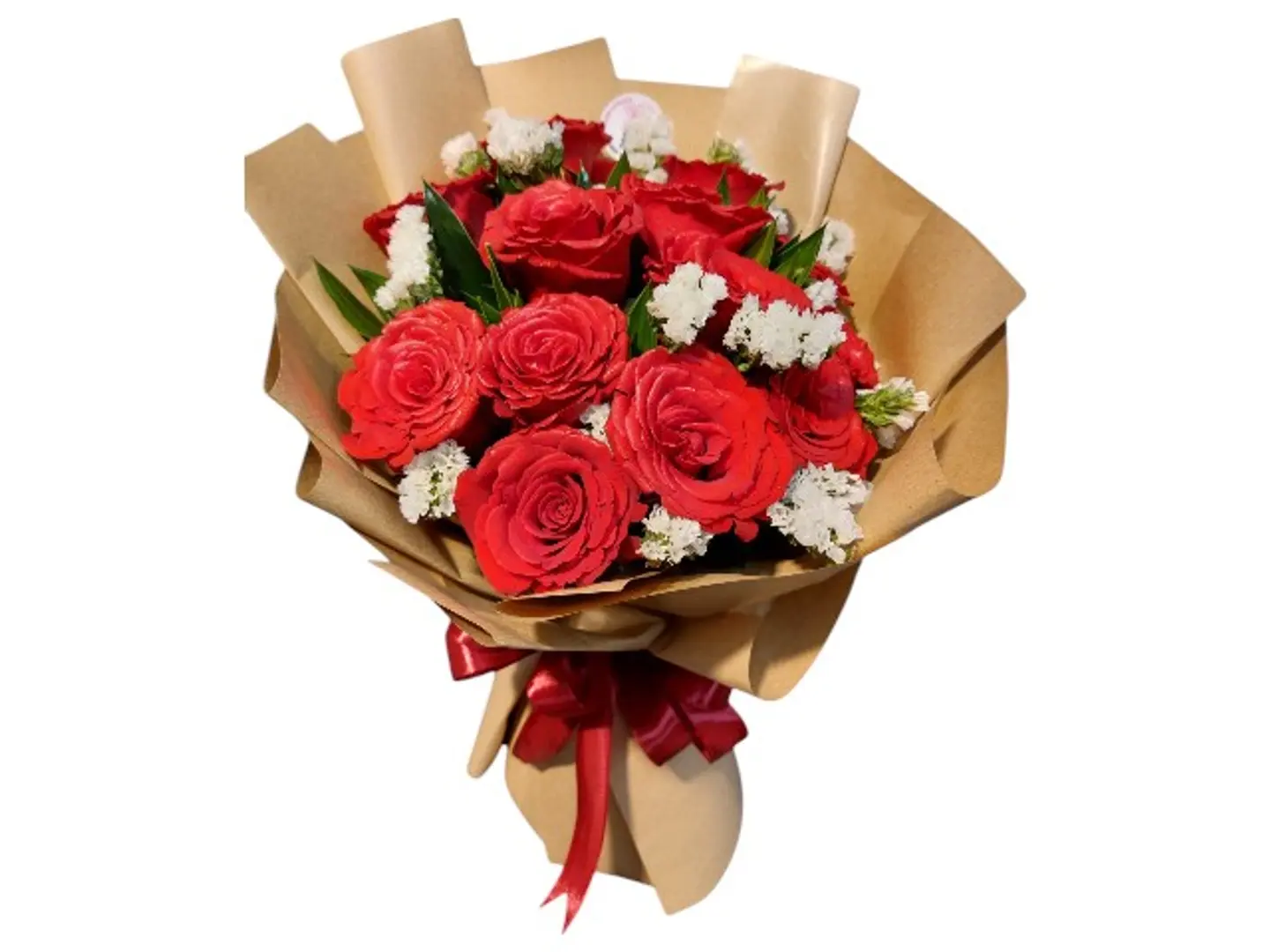 2019 Hand Bouquet With 13 Red Roses With Accessories