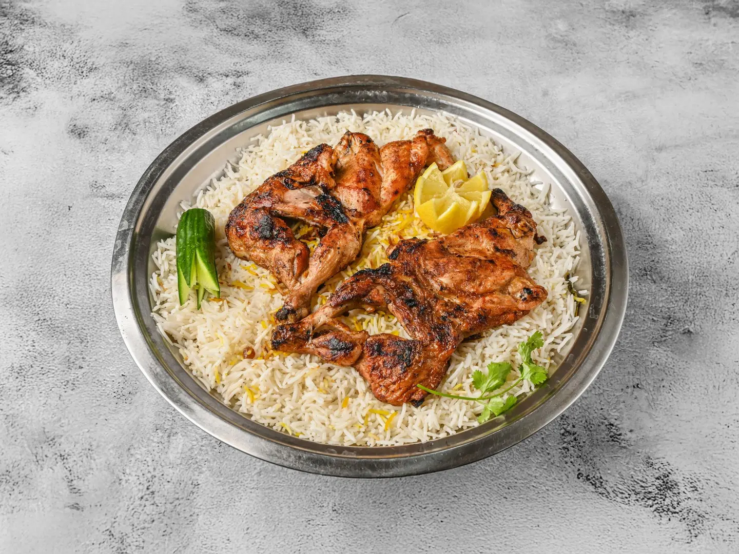 Whole Madbi Chicken With Bashawer Rice