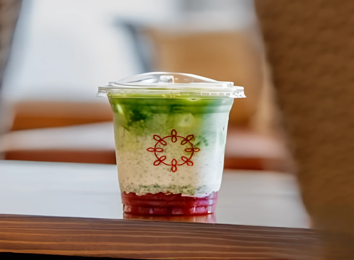 Iced Matcha With Strawberries