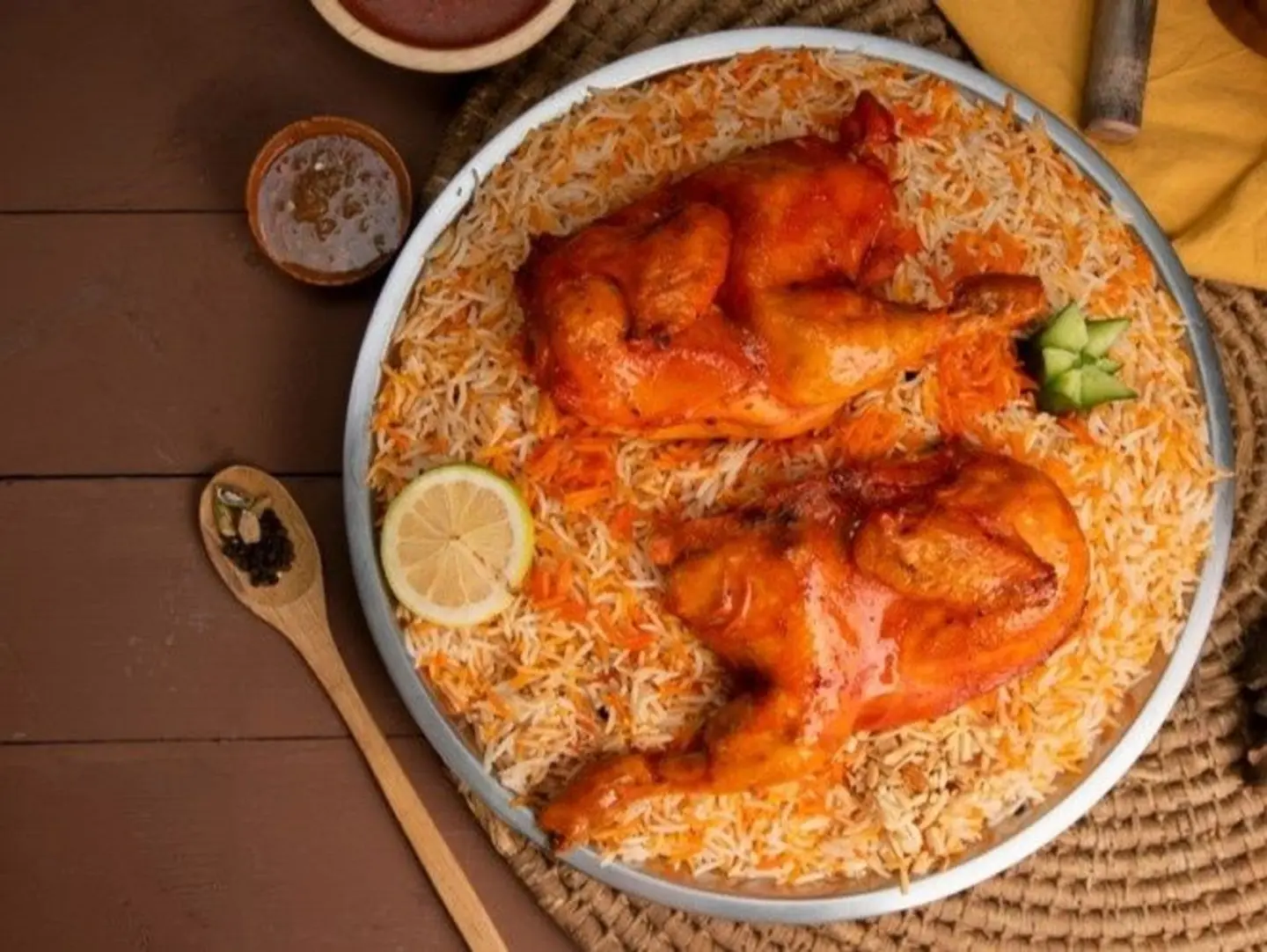 Chicken Madhbi And Peshawar Rice