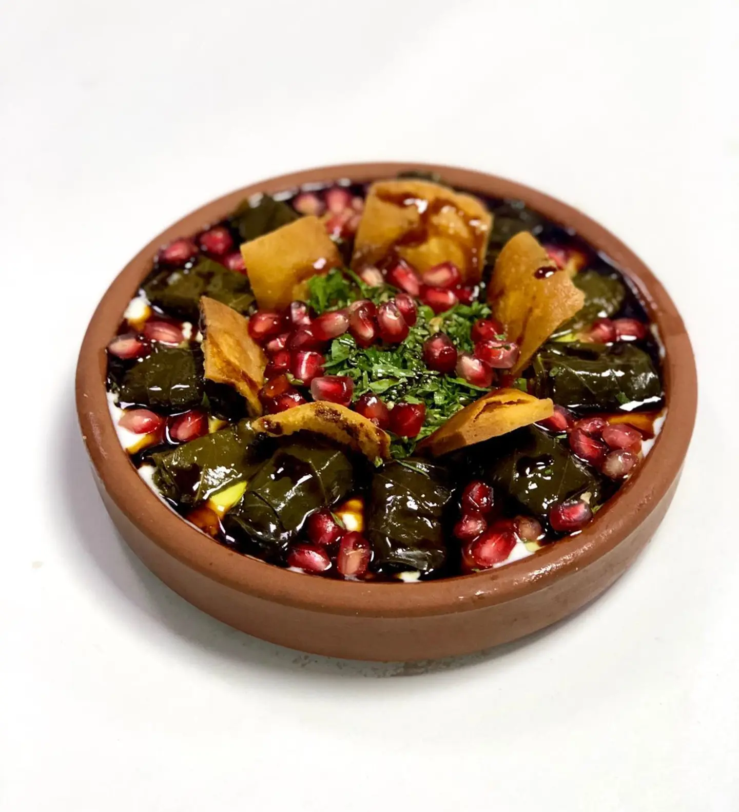 Medium Plate Grape Leaves Fatteh