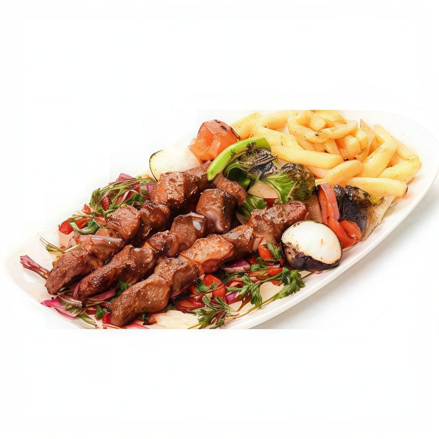 لحم حار نار سيخ