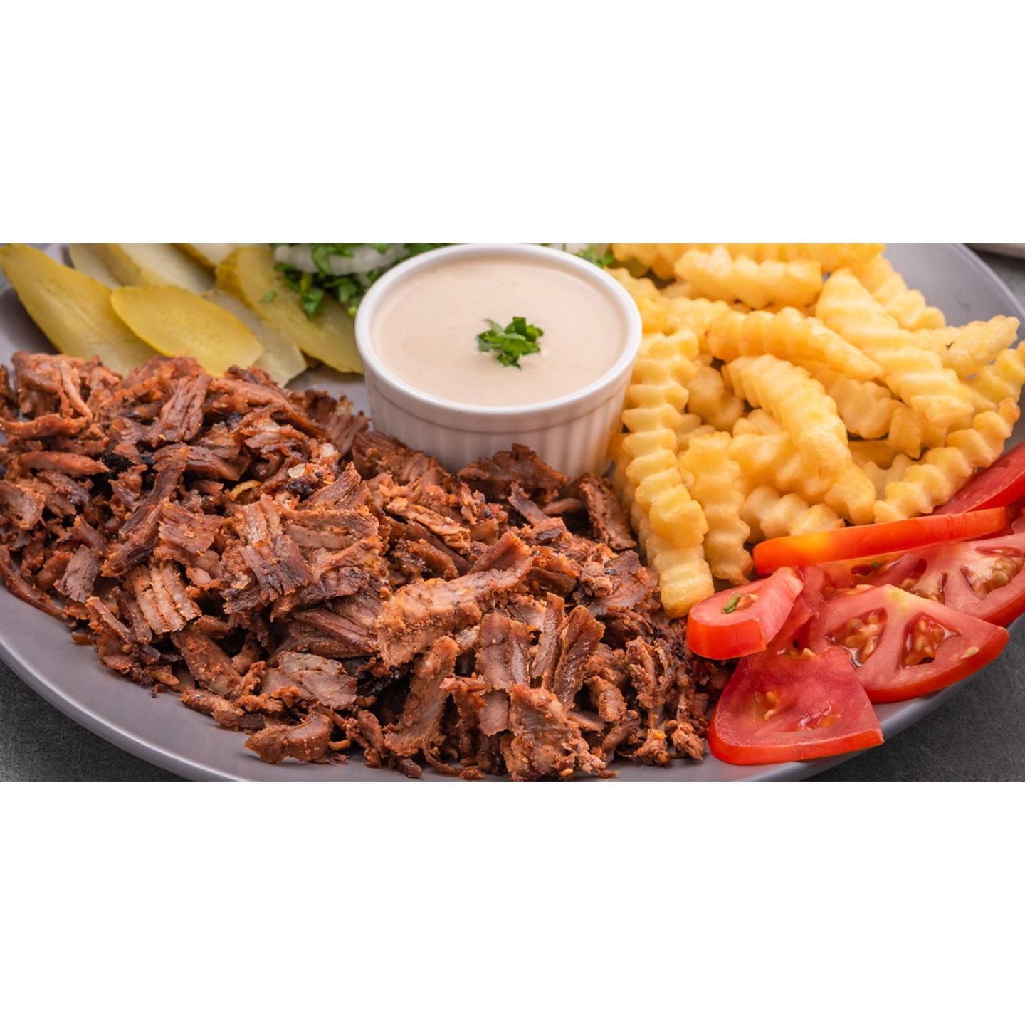 Meat Shawarma Plate Half Kilo