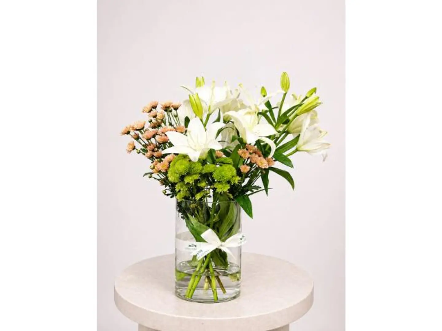 7 White Lily Vase