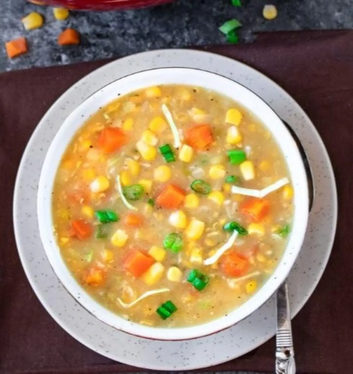 شوربة الذرة الحلوة خضار