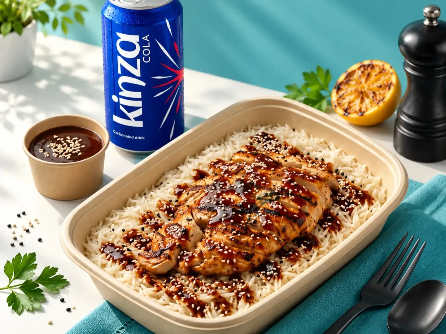 Chicken Rice Sweet Chili + Kinza