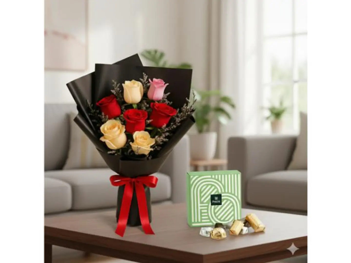 علبة شوكولاتة "بوسي آند باتشي" برائحة الورود المشكلة 250 غرام