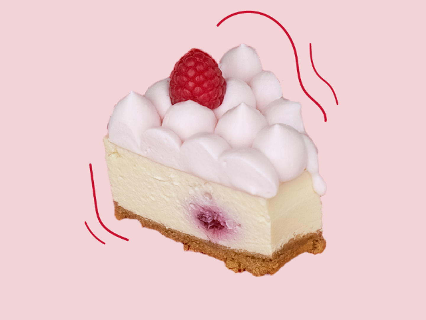 Raspberry Cheesecake - Slice