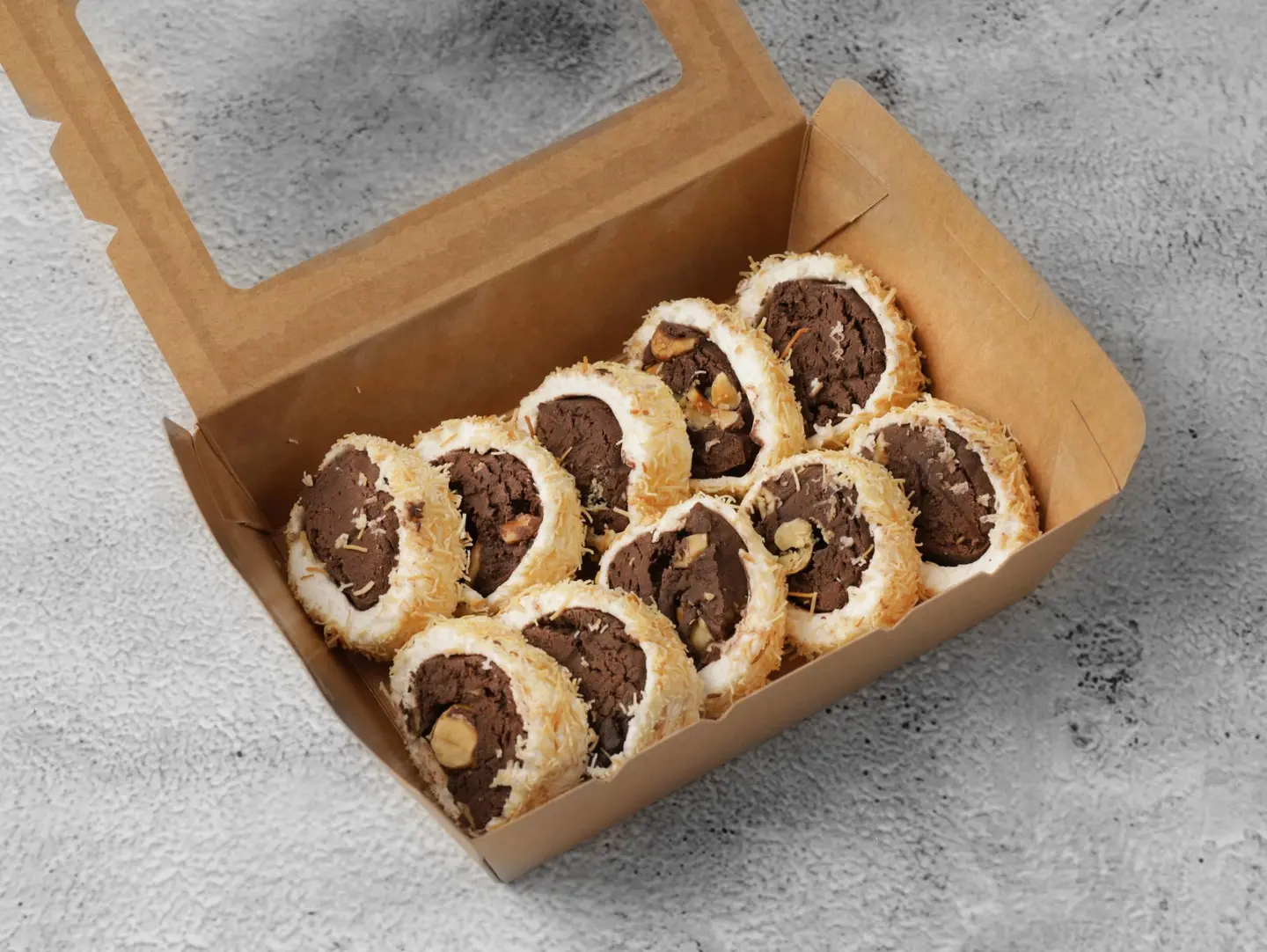 Milk Turkish Delight With Chocolate Covered In Kunafa