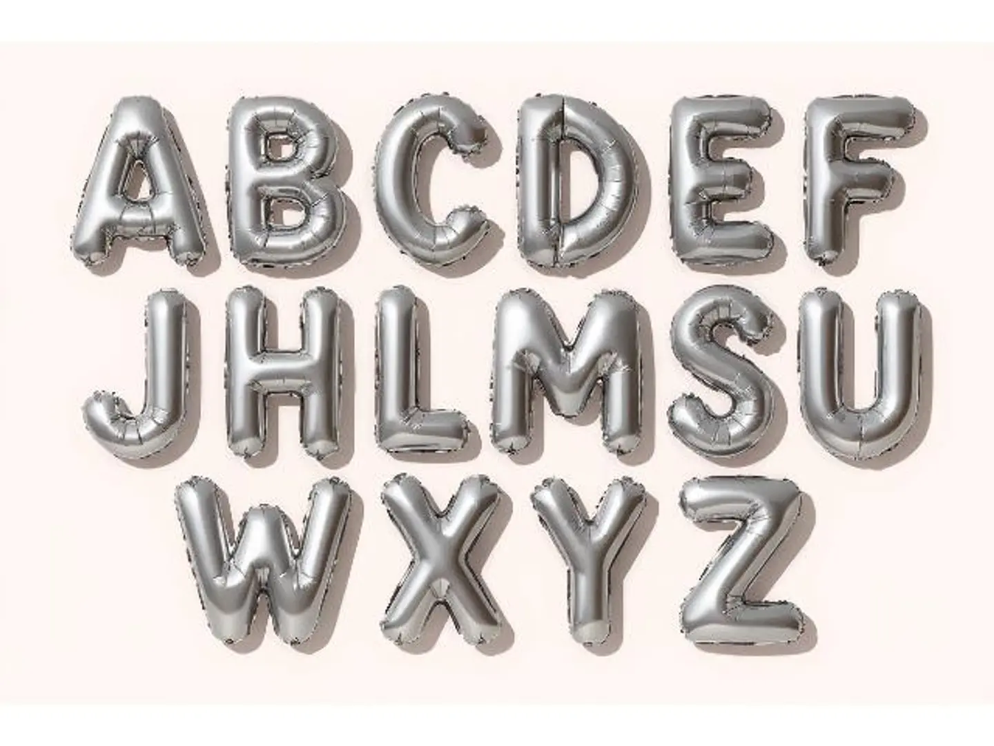 بالونات حروف فضي