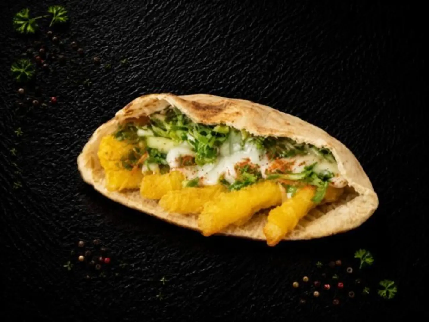 Shrimp And Potato Sandwich