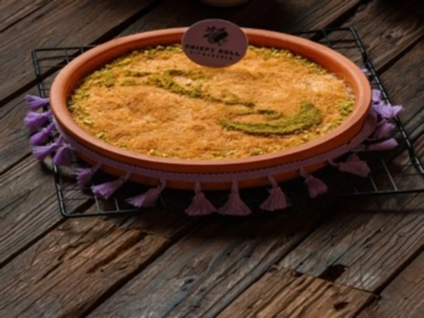 Kunafa With Cheese And Cream Medium Size Serves 5 To 7 People