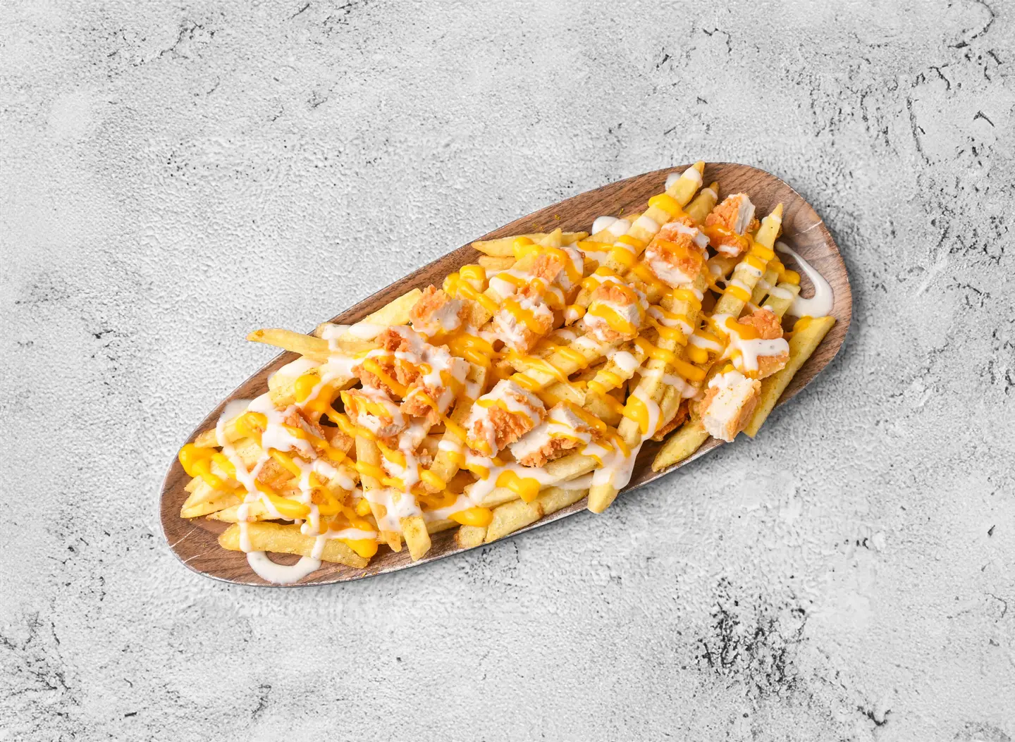 بطاطس مقلي مع المايونيز و الكاتشب