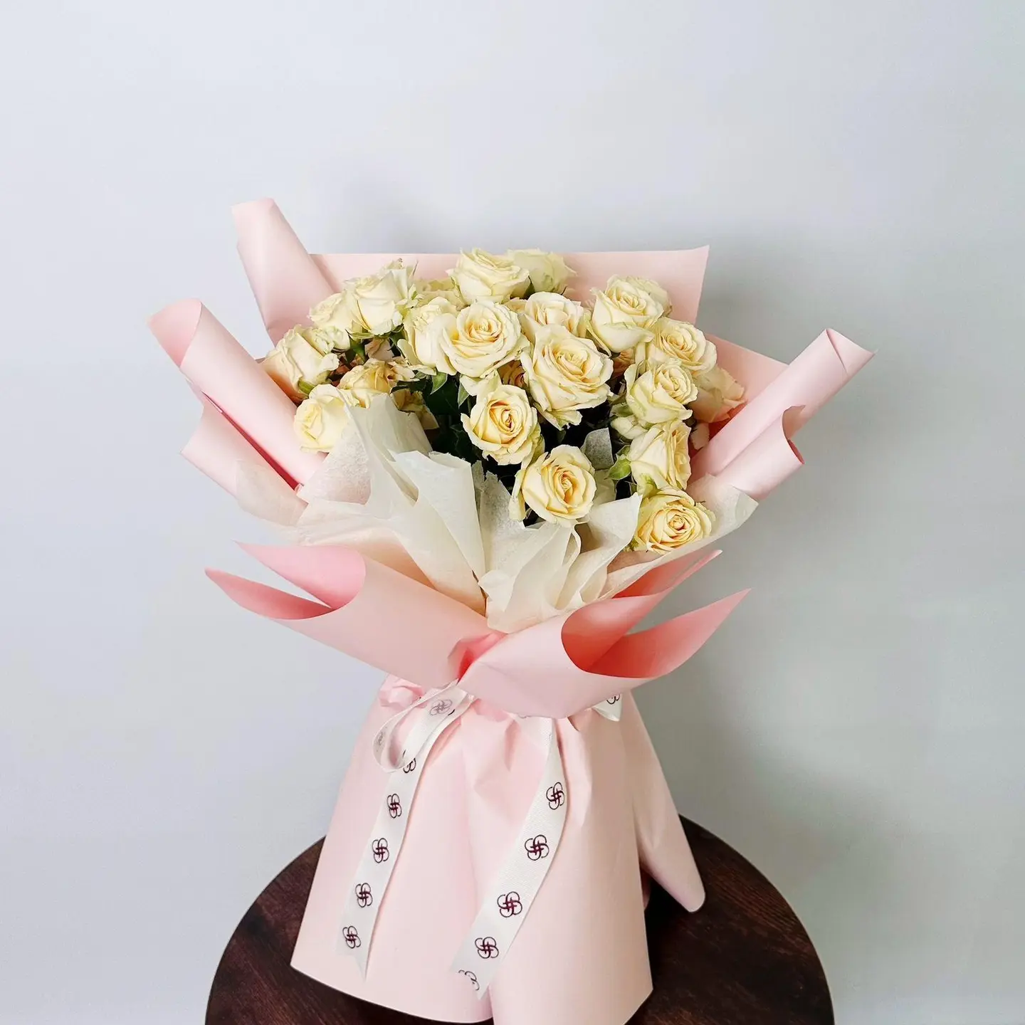 Pearl White Baby Roses Bouquet
