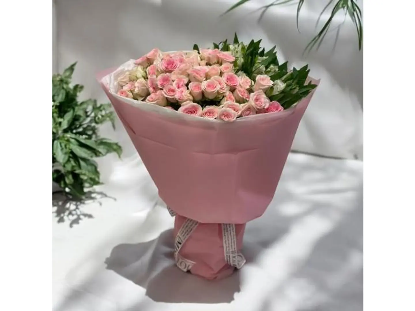 باقة ورد بيبي روز 15 غصن وردي