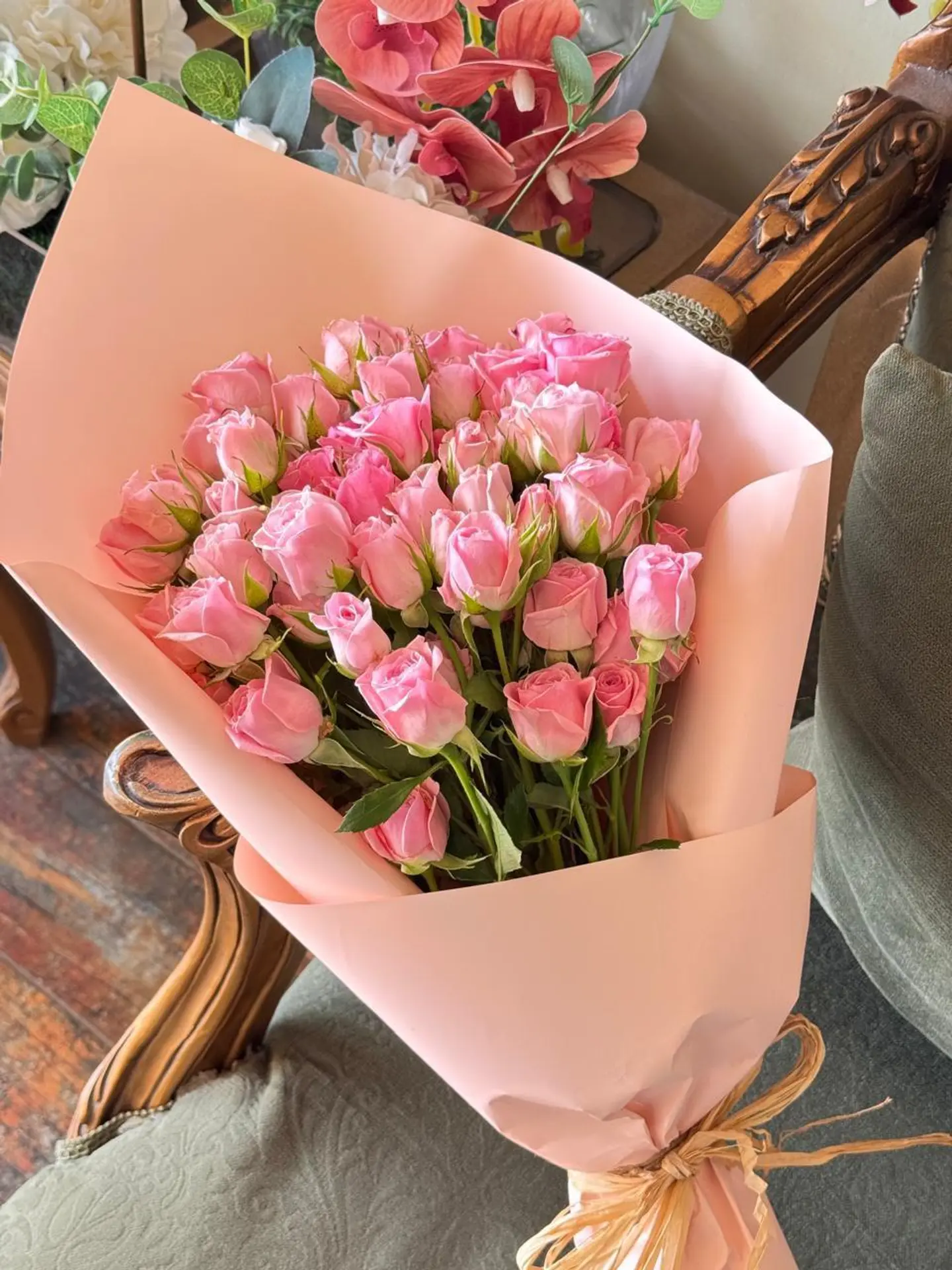 10 Baby Pink Flowers Bouquet