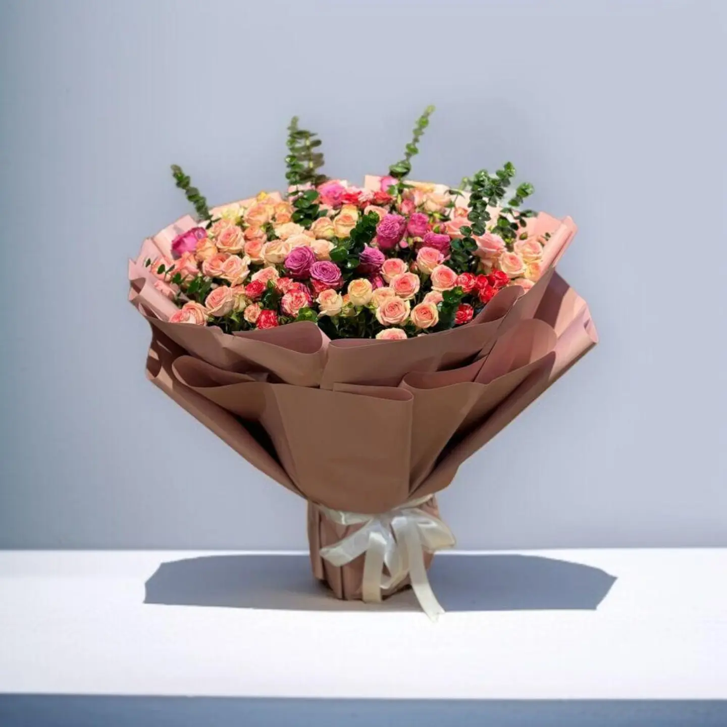 A Bouquet Of Flowers In A High End Format