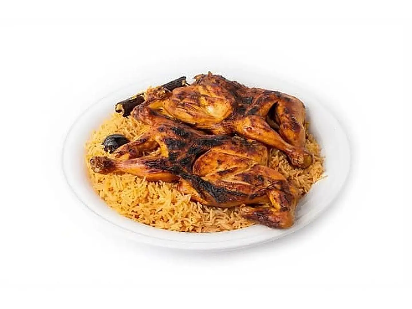 Whole Charcoal Chicken With Rice