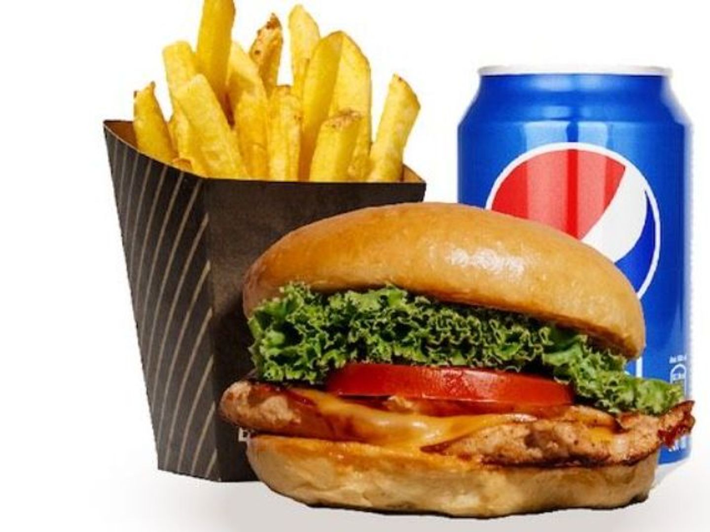 وجبة برجر دجاج مشوي دبل