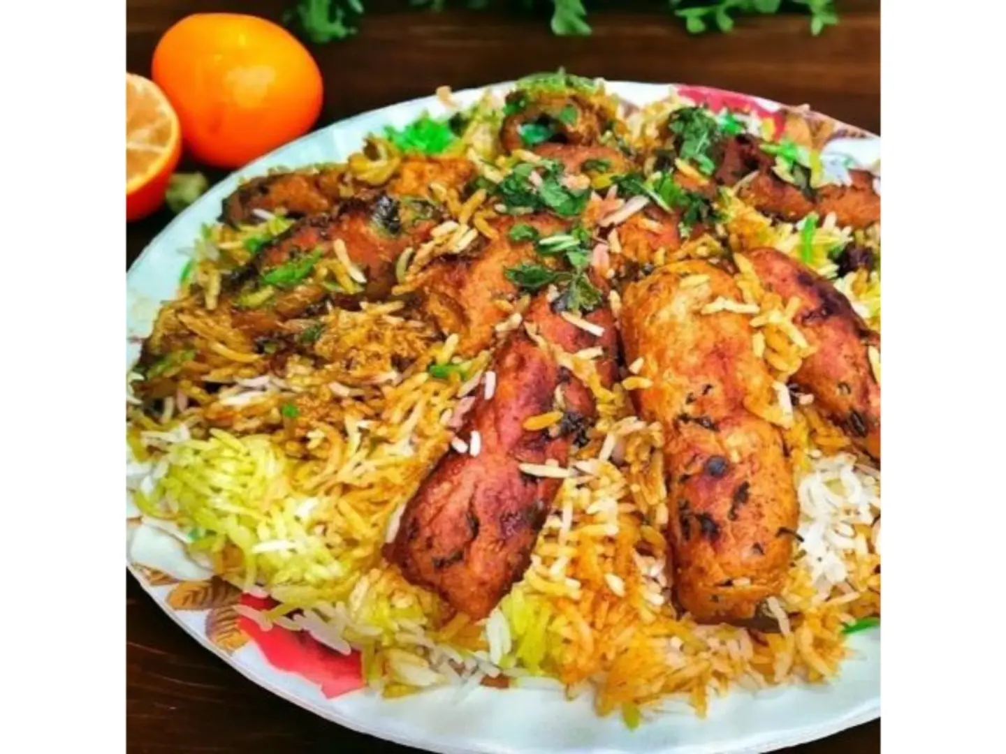 سيخ كباب دجاج برياني