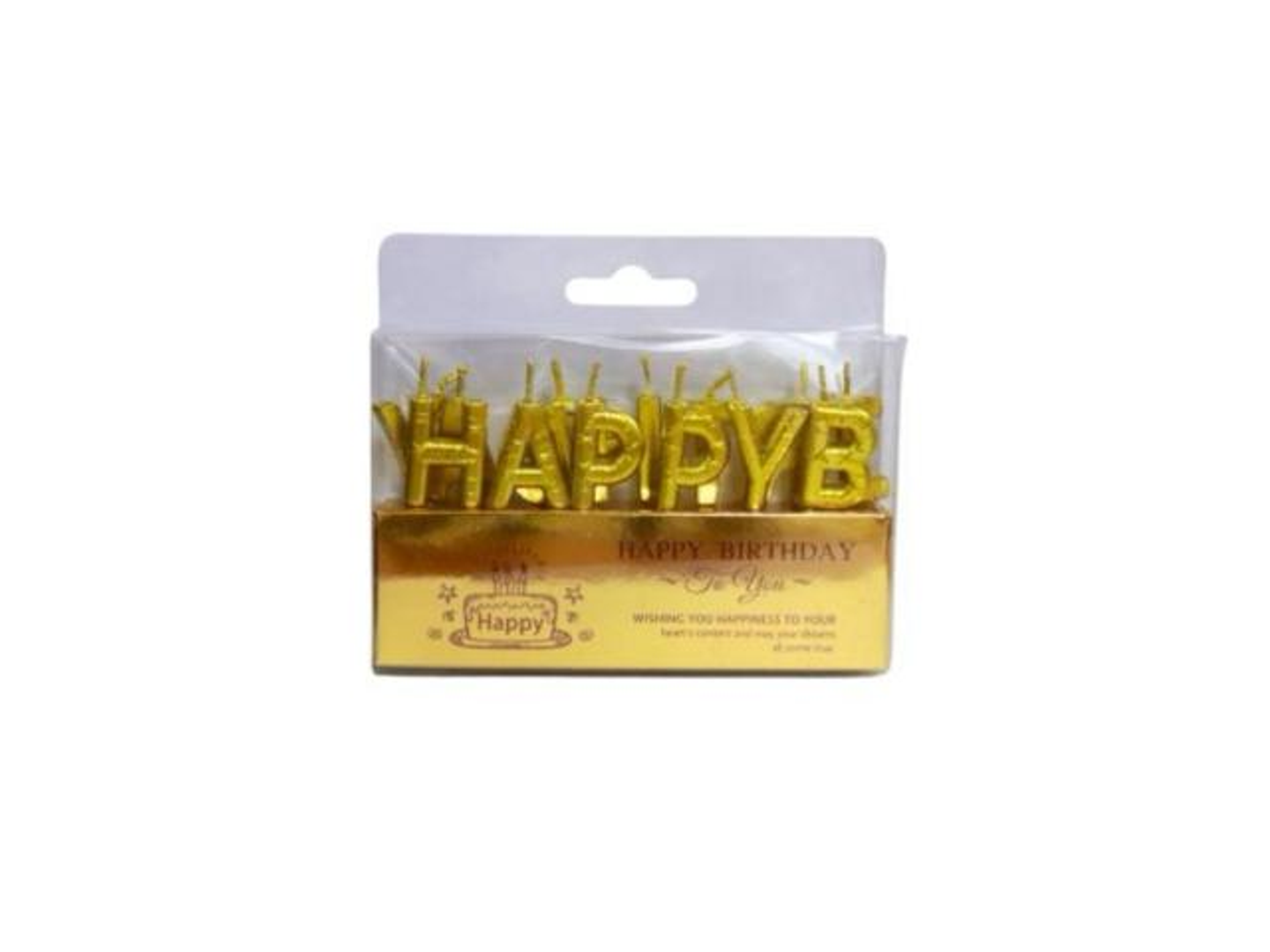 Golden Happy Birthday Letter Candles