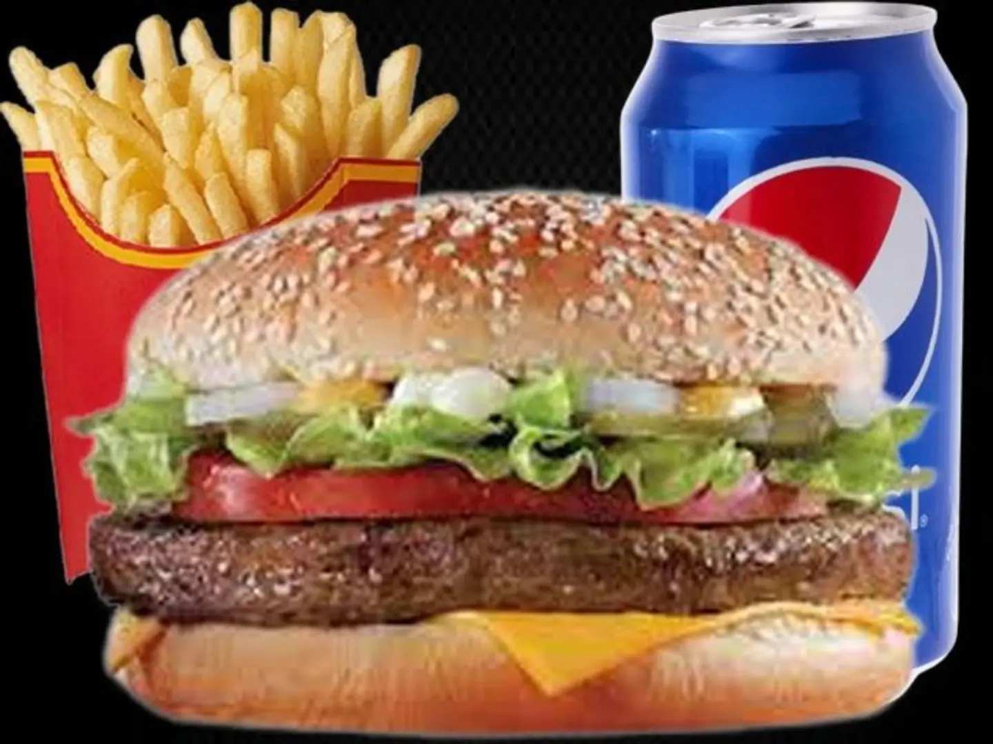 وجبة برجر لحم