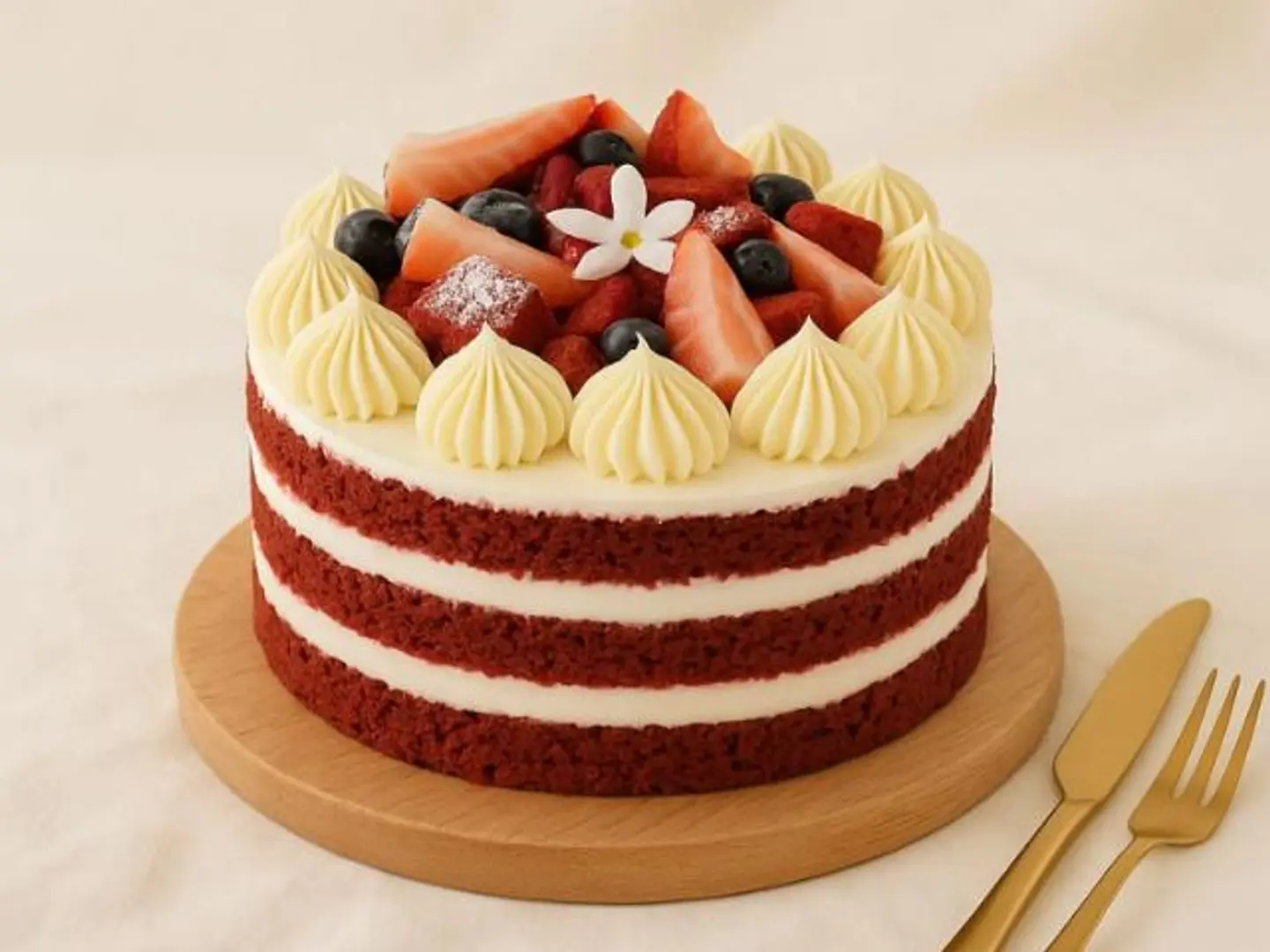 كعكة ريد فيلفيت بالشوكولاتة والكرز