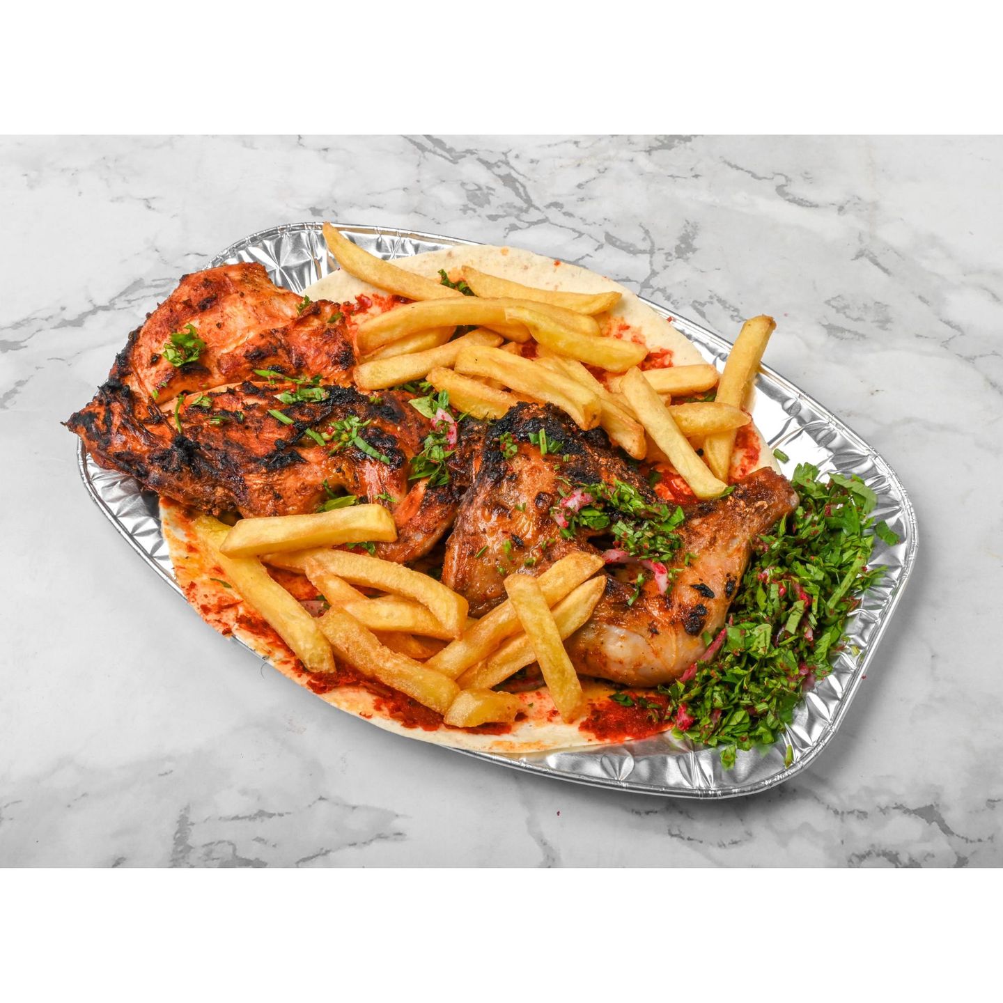 Half A Chicken On Charcoal