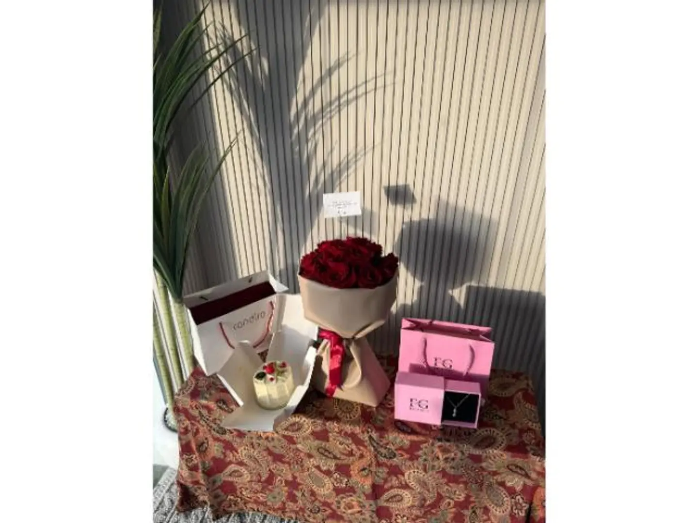 Gift Of A Flower And Cake Necklace