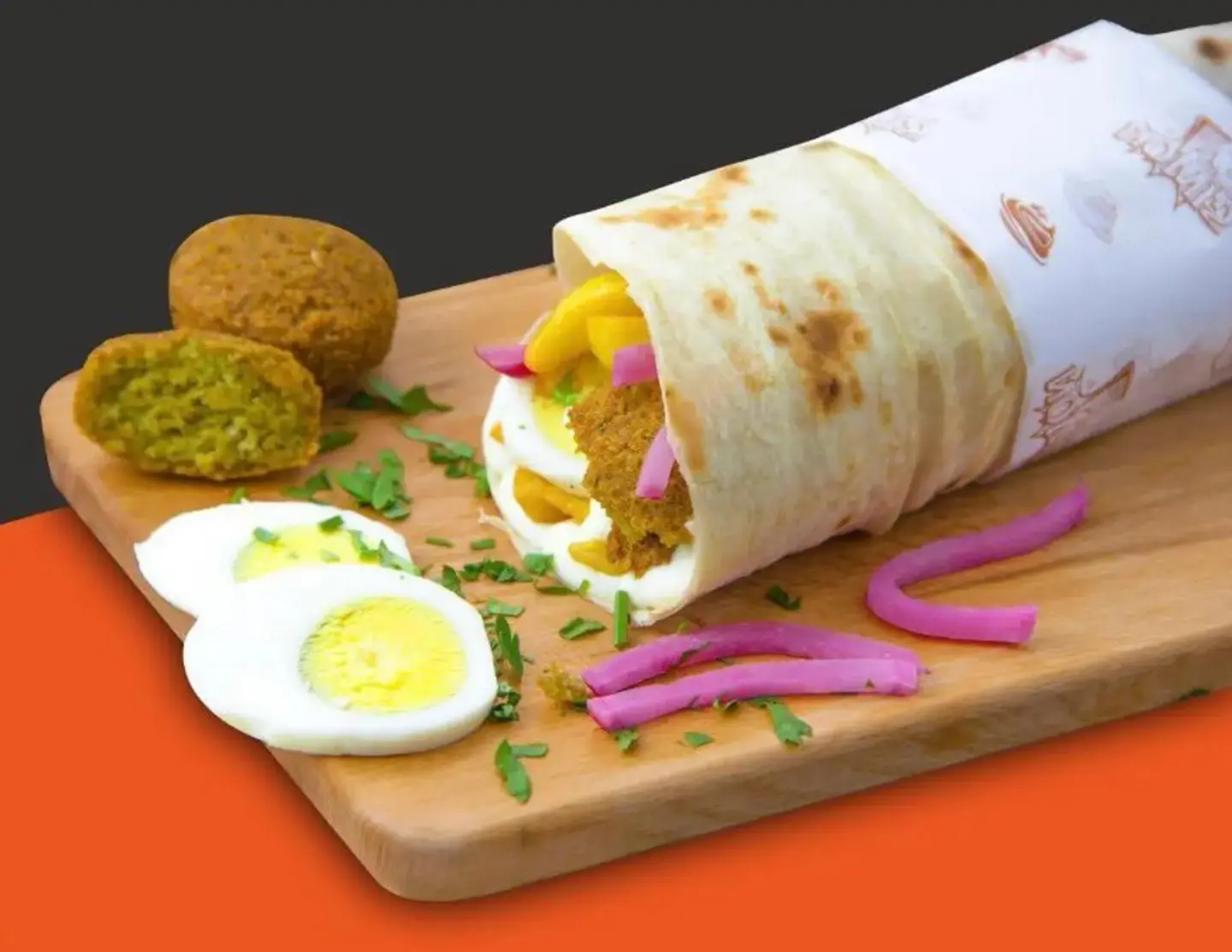 Falafel Sandwich Mixed Bread With Eggs