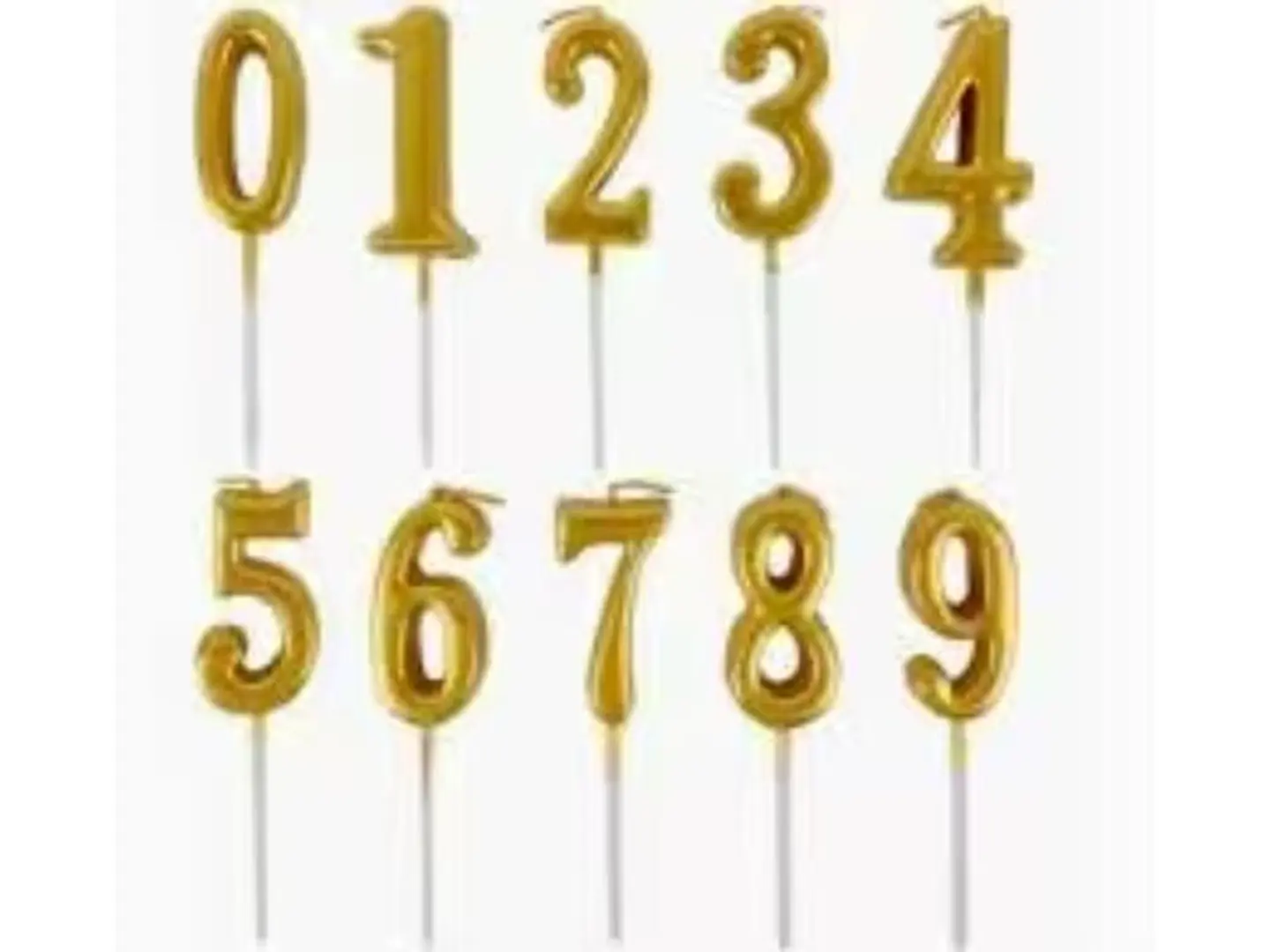 Gold Number Candles