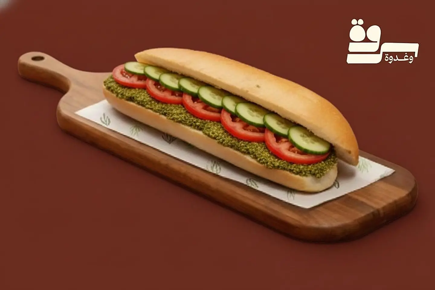ساندوتش زعتر بالخضار