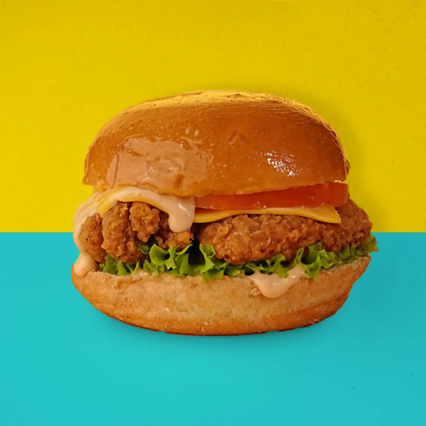 Creamy Chicken Burger Stamped