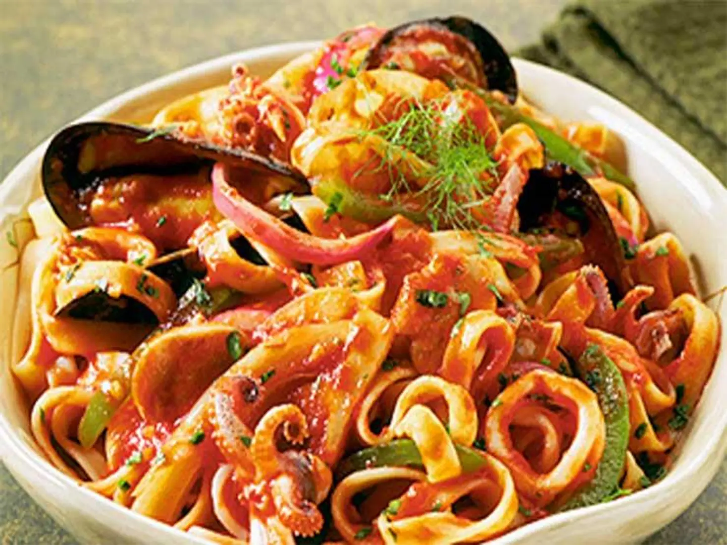 Seafood Pasta With Tomatoes