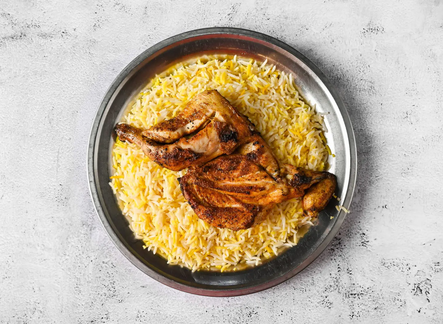 نص حبة دجاج مظبي