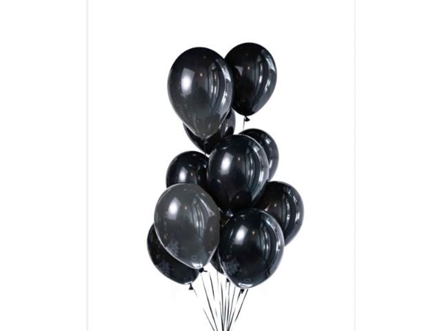 12 Black Halium Ballon