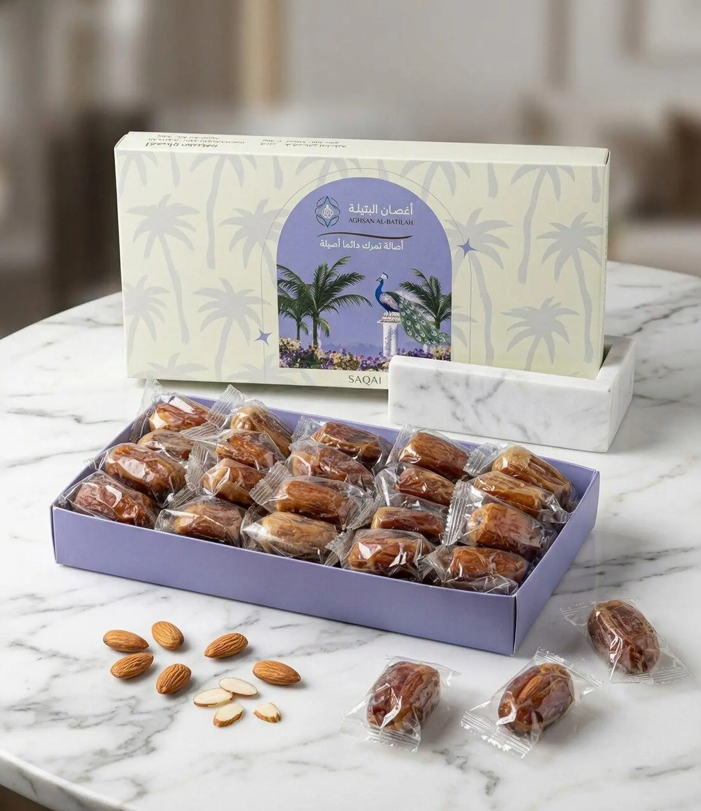 Packaged Almond Stuffed Saqai Dates