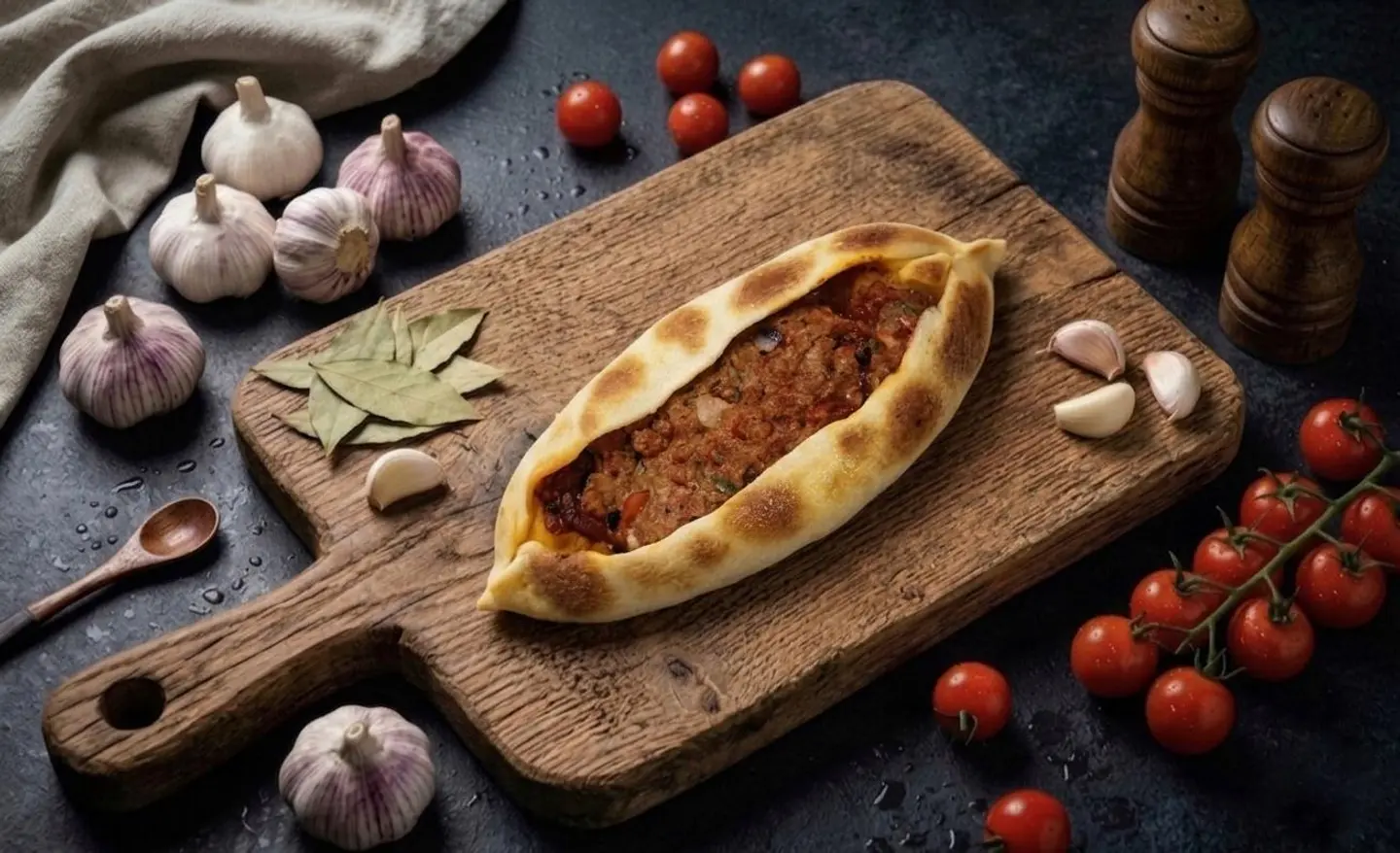 فطيرة شامية لحم بالجبن