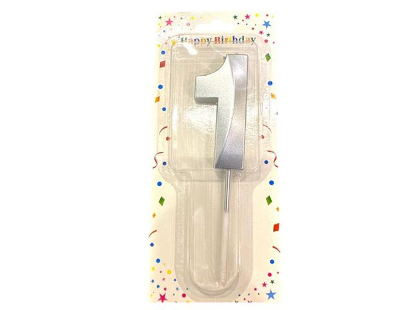 Silver Number Candles