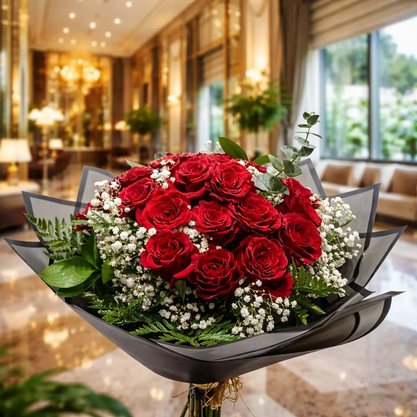 بوكيه ورد أحمر 20